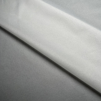 Entoilage thermocollant sergé 100 % polyester blanc et noir pour vêtements