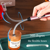 Briquet USB à long manche DEBANG, coupe-vent, rechargeable, sûr, pour cuisine, bougies, cigarettes, vente directe usine, coffret cadeau