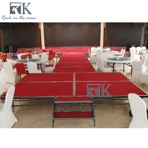 Red Folding <b>Stage</b> <b>Platform</b> with Steps Concert Exhibits Quick Setup <b>Stage</b> - Product Image 4