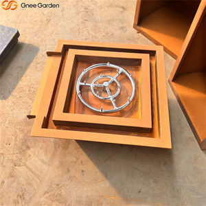 Brasero de Acero Corten con Cascadas, Ecológico, Color Óxido Personalizable, Brasero Exterior con Palo para Leña - Product Image 1