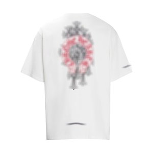 Nuova T-Shirt a Maniche Corte in Cotone con Cuore Cromato Ricamato Rosso 22SS, Vestibilità Perfetta, <span class=keywords><strong>per</strong></span> <span class=keywords><strong>Coppie</strong></span>, Moda Unisex - Product Image 5
