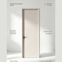 Portes battantes intérieures modernes en MDF, finies, résistantes à l'humidité, insonorisées, pour écoles, chambres, hôtels, villas, appartements