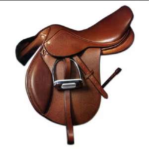 Selle de dressage anglais en cuir souple de qualité supérieure avec arbre solide et siège profond pour l'équitation et un contrôle confortable - Product Image 4