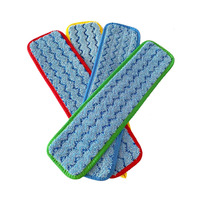 Esun Tampon de vadrouille plat réutilisable à quatre couleurs en microfibre PP Z-Twist pour le nettoyage des sols secs et humides avec poteau en aluminium