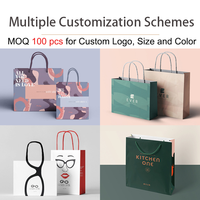 Logo kustom tas kertas Tote mewah tas hadiah belanja untuk perhiasan ritel pakaian bisnis