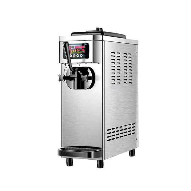 New Small Mini Single Flavor Stainless Steel Low Noise Commercial Use Desktop Soft Ice Cream Making Machine
