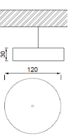 Plafonnier LED moderne élégant de haute qualité, blanc, en acrylique méthacrylate, IP20, 3000K, durable et fiable, forme cylindrique