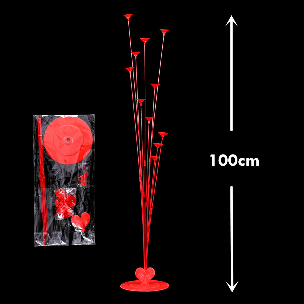 11 Balloon Red Heart Stand (104cm 205g)New Material