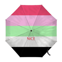 Parapluie pliant personnalisé avec motif drapeau gay romantique, idéal pour les foires artisanales et les excursions en camping en vallée