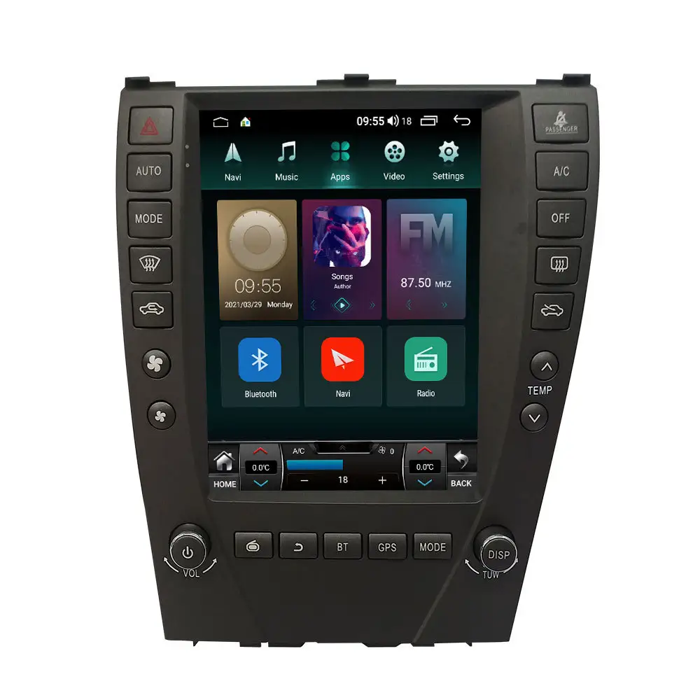 ES350 Tesla Android Car Video For Lexus ES ES240 ES300 ES330 ES350 2006-2012 Car DVD Player 4G LTE GPS Car Audio System No DVD