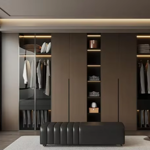 Armoire de chambre à coucher autoportante en bois avec grande capacité, design moderne, solutions de rangement personnalisables et finition haut de gamme - Product Image 1
