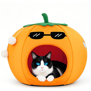 Soft Cute <strong>Cat</strong> <strong>Beds</strong> for Indoor <strong>Cats</strong> Puppy Avocado <strong>Shape</strong> <strong>Cat</strong> Cave <strong>Bed</strong> Cartoon Washable Pet <strong>Beds</strong> for Kitten and Puppy - Product Image 2