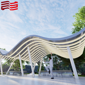 Pérgola de estructura de acero con aleación de aluminio para jardín al aire libre - Product Image 4