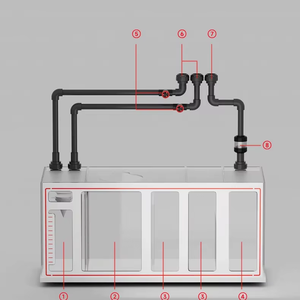 ถังเลี้ยงปลาแก้วสี่เหลี่ยมผืนผ้า300แกลลอนเป็นมิตรต่อสิ่งแวดล้อม - Product Image 3