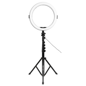 <span class=keywords><strong>AFI</strong></span> Trépied portable en aluminium avec anneau lumineux LED pour smartphone, idéal pour les selfies, température de couleur réglable, 11 pouces, 11W - Product Image 6