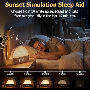 <span class=keywords><strong>Despertador</strong></span> con Luz de Amanecer, Máquina de Ruido Blanco y Luz Nocturna, Pantalla Táctil Digital <span class=keywords><strong>para</strong></span> Adultos/Niños/Dormitorio - Product Image 4