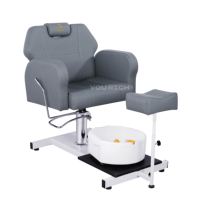 YOU RICH YR-430 Chaise de spa multifonctionnelle moderne rose, pédicure, soin des pieds, cuir PVC durable, certifiée CE, soin en salon, massage