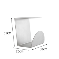 Étagère minimaliste pour salon, table basse en acier inoxydable en forme de C, design moderne en métal, table d'appoint pour canapé