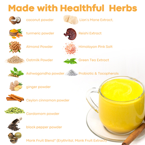 Nhãn hiệu riêng nghệ hạnh nhân nấm Latte nghệ vàng siêu Latte nấm hạnh nhân ngay lập tức Latte - Product Image 6