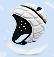 Gorro de Rugby ANTMAX Blanco para Jóvenes, Niños y Adultos, 7v7, Protector de Cabeza para Fútbol Americano y Fútbol, con Correa Elástica Ajustable