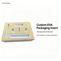 Mousse de protection personnalisée professionnelle emballage intérieur carré insert en mousse fente pour carte étui de protection de voyage boîte en mousse Eva flexible