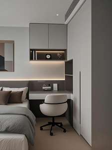 Integrated Design of a Simple-style Desk and the <b>Wardrobe</b> in the Second Bedroom - Product Image 5