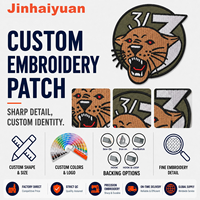 Écusson brodé personnalisé Tigre rugissant 3D, badge animalier pour vestes streetwear, sacs à dos et vêtements d'extérieur