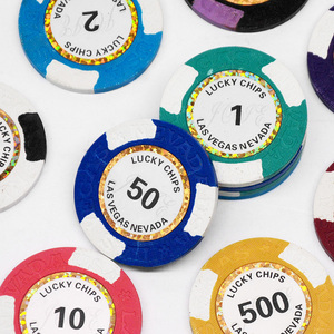 Logo personnalisé 40mm jetons de poker 14g en argile durable <span class=keywords><strong>composite</strong></span> à surface lisse jetons de jeu pour commande en gros emballage personnalisé ensemble de poker - Product Image 3