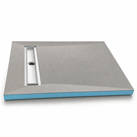 Receveur de douche à profil bas 1200x800 en résine de pierre antidérapant avec drain pour salle de bain