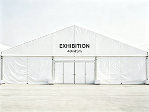 Tenda di Stoccaggio in Alluminio Certificata CE, Grande Capannone Ignifugo in PVC con Porta Avvolgibile - Product Image 5