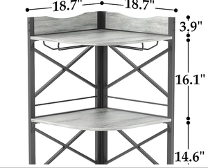 <span class=keywords><strong>Mobile</strong></span> bar angolare con presa di corrente, cantinetta vino industriale con cantinetta portabottiglie a 5 piani, adatto <span class=keywords><strong>per</strong></span> display <span class=keywords><strong>ad</strong></span> <span class=keywords><strong>angolo</strong></span> ca - Product Image 4
