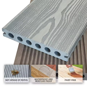 Plancher de terrasse moderne en WPC, résistant aux UV, disponible en diverses dimensions ou sur mesure, prix abordable, épaisseur supérieure à 23 mm pour extérieur - Product Image 2