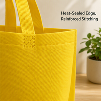 Sac fourre-tout personnalisé en non-tissé, imprimé avec un motif de poulet jaune, avec poignées, pour les courses au supermarché