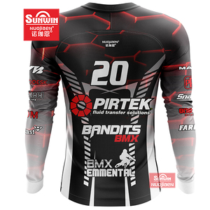 Sublimación personalizada <span class=keywords><strong>de</strong></span> alta calidad BMX Jersey 100% malla <span class=keywords><strong>de</strong></span> poliéster Motocro Motocross Racing Jersey para hombres - Product Image 2