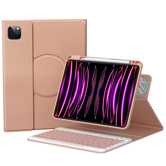 OEM Portable Wireless Magnetic Suction for Bluetooth Keyboard for iPad Air 4 5 10.9 Pro11 12.9 2022 Scissor Colorful Backlight