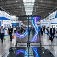 Publicidad para Stand de Exhibición, Pantalla Holográfica Doble Transparente 170 °   Expositor Promocional Atractivo y Visible para Ferias Comerciales