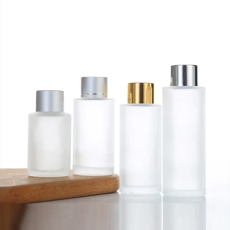 Custom Cosmetic Bottle Package Glass Lotion Packaging Bottle with Screw Cap