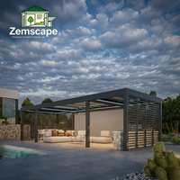 Pavillon de jardin extérieur imperméable Zemscape, pavillon électrique, pavillon à arche en aluminium
