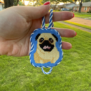 Nhà Máy Bán Buôn Tùy Chỉnh Cá Nhân Polyester Mềm Nhung Needlepoint Quà Tặng Túi Quyến Rũ Dễ Thương Pet Dog Quyến Rũ - Product Image 3