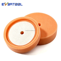 Tampons de polissage rotatifs EVERTOOL, éponge orange, tampon de polissage composé, accessoire de polissage pour voiture, kit de polissage