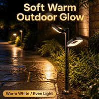 Lampadaire LED à Têtes Rotatives en Aluminium Courbé sur Quatre Côtés, Diamètre 40 mm, pour la Décoration de Sites Touristiques et de Paysages