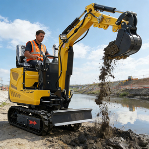 Mini Excavadora Portátil de 1.2 Toneladas de Alta Maniobrabilidad para Trabajos de Jardinización Municipal y Mantenimiento de Carreteras - Product Image 1