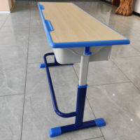 Ensemble bureau et chaise double réglable en bois, idéal pour salle de classe, bureau à domicile et salon – Meilleures ventes