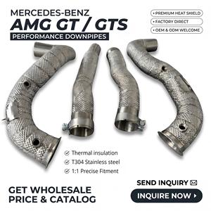 Tuberías de Escape Térmicamente Blindadas Vortex para Mercedes-Benz AMG GT GTS 4.0T con Manta Térmica de Alta Temperatura y Tuberías de Conexión, Juego de 4 Piezas - Product Image 1