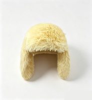 Gorro de invierno Y2K con orejas de conejo divertidas y lindas, cálido, de peluche suave, color caramelo, con letras, para uso en negocios y playa