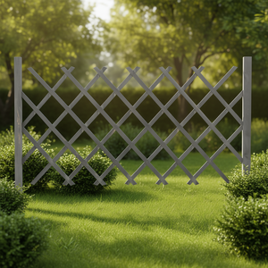 รั้วไม้สนแท้สำหรับสวน ขนาด 47.2x35.4 นิ้ว สีเทา ไม้ผ่านการอบด้วยสารกันเชื้อรา สไตล์ดั้งเดิม สำหรับใช้ในสวน - Product Image 2