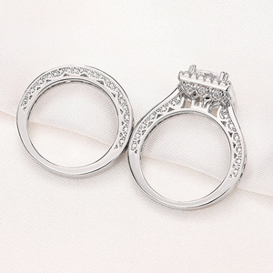 Anillo de Compromiso con Diamante Corte Princesa T0047, Oro Blanco, Diamante Natural Color G para Mujer, Joyería - Product Image 6