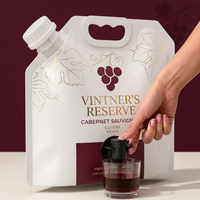 Pochette à bec verseur en aluminium de qualité alimentaire, pochette souple verticale pour vin rouge, jus et liquides, avec logo personnalisé
