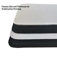Tapis de souris de jeu rectangulaire noir et blanc personnalisé pour sublimation, transfert thermique, impression, base en caoutchouc, stock d'eau