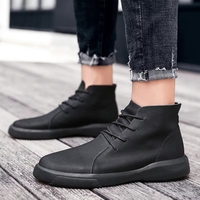 Nouvelles bottes en cuir véritable antidérapantes et imperméables grande taille pour hommes